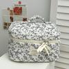 Black White Floral 3pcs/set Cosmetic Bag Women Fashion Portable Travel Large Capacity Toiletry Cosmetic Storage Bag Organizer