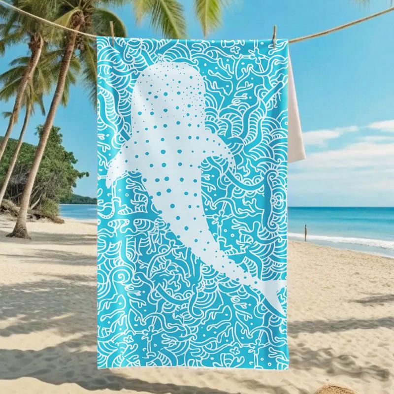 Ultra Absorbent Microfiber Beach Towel With Sea Turtle Print Quick Dry Large Size 70x140cm Pool Vacation Travel
