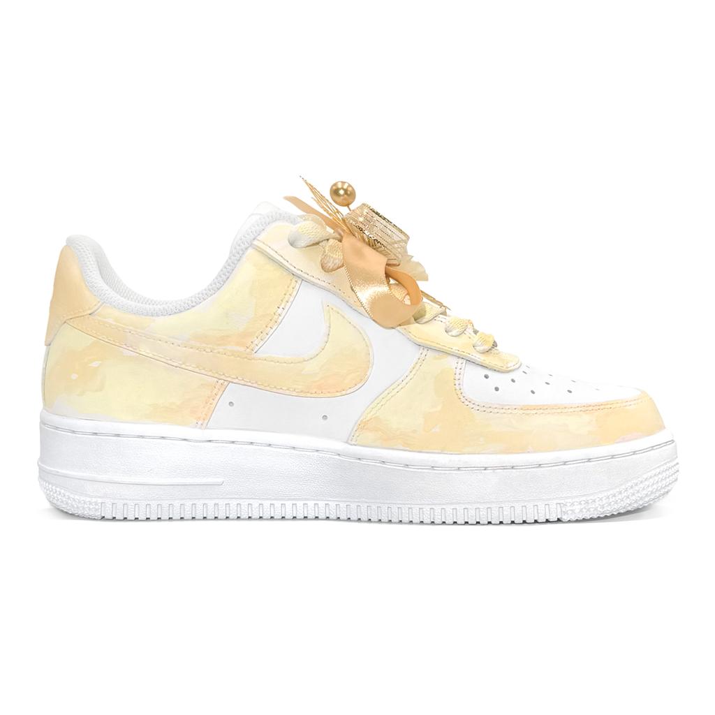 Nike Geantă de cumpărături Air Force 1, Floral Aurit, Ziua Întâi Cultură Rezistent la Abraziune Echilibru Pantofi Skateboard Low top DD8959-100(TeamTwo-bag)