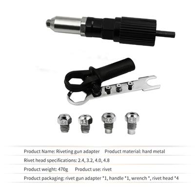 Riveting Tool Drill Adapter Set for  Aluminum Steel Stainless Steel Nuts Rivet