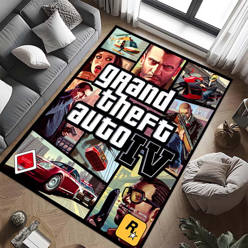 Grand Theft Auto V: Приключения ковровые напольные коврики Декор для дома Украшение для общежития Подушка для офисного кресла Искусство