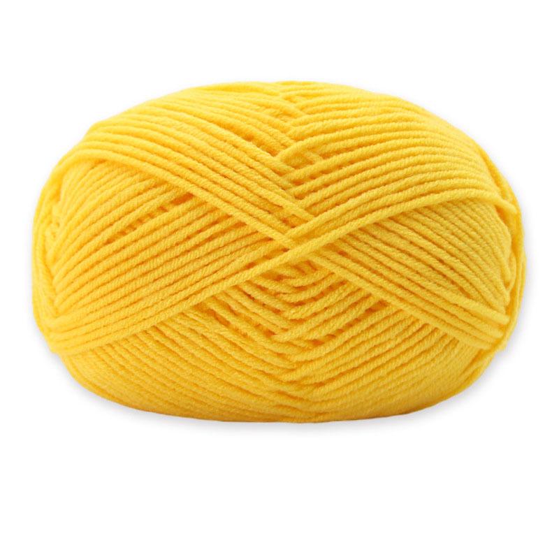 1Roll 4ply Milk Cotton Knitting Combed Yarn Wool Yarn For DIY Hand Knitted Crochet Craft Scarf Sweater Clothes Dolls Hats Supply