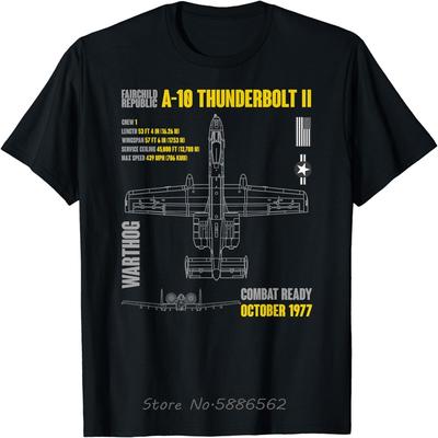Military Aircraft A-10 Thunderbolt II Warthog USAF T-Shirt Unisex Cotton T Shirt Fitness Tshirt Oversized Tees Tops Men Clothing