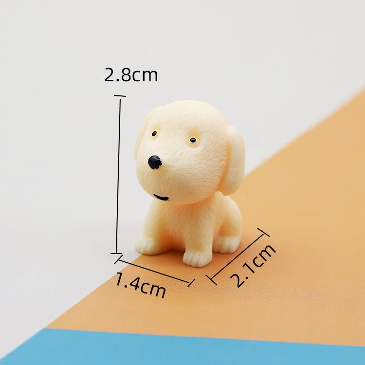 Cute Simulation Mini Animal Parrot Bird Puppy Cartoon Doll Model Micro Landscape Miniature Ornament Doll