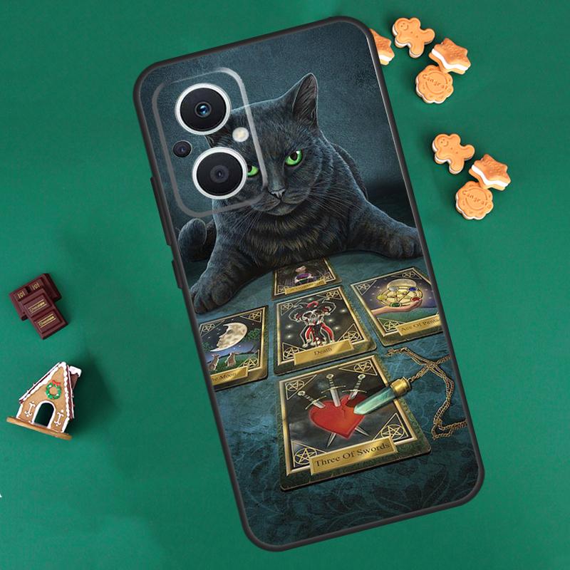 Witchcraft Halloween Cat Dark Case For OPPO Reno 14 F 13 12 11 10 Pro 8T 8 7 Lite Cover For OPPO Find X8 X6 X5 X9 Pro Coque