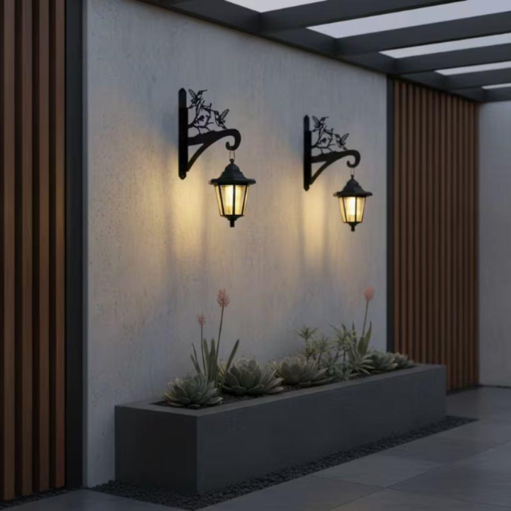 Wrought Iron Animal Shape Hanging Bracket Wall Mount Hanging Holder Patio Garden