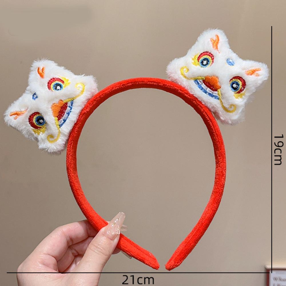 Hairpin New Year Pendant Red Hairband Plush Snake Year Headband Cute New Year Headdress  Prom Props