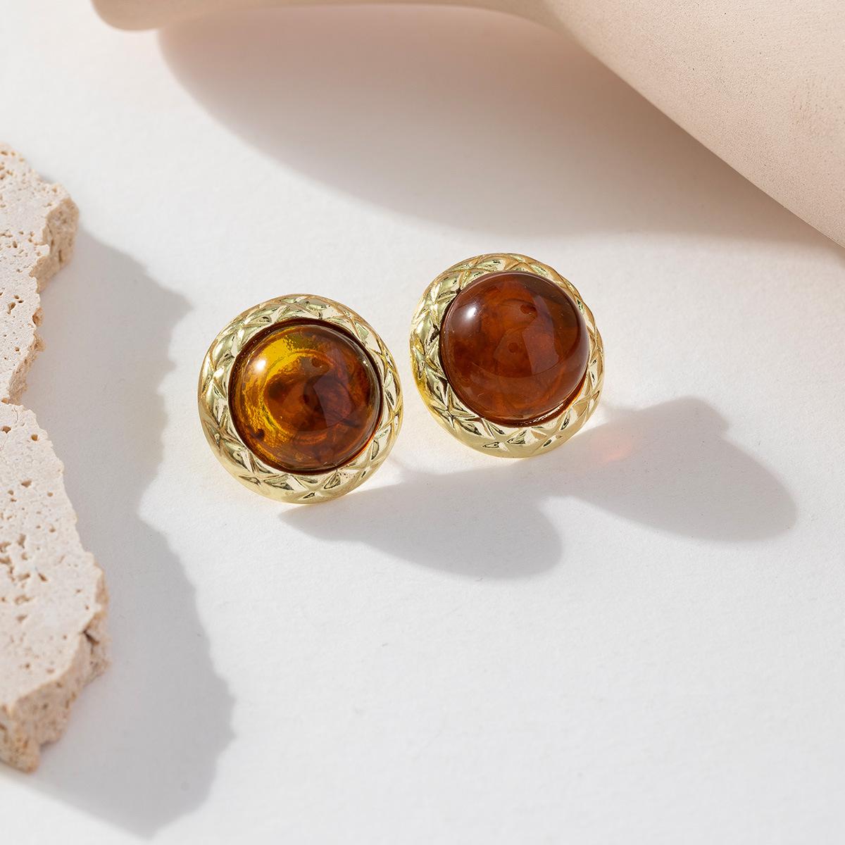 

Ретро геометрические кофейные серьги-гвоздики модные акриловые серьги для женщин ушные пряжки ювелирные изделия для вечеринок аксессуары подарки моря