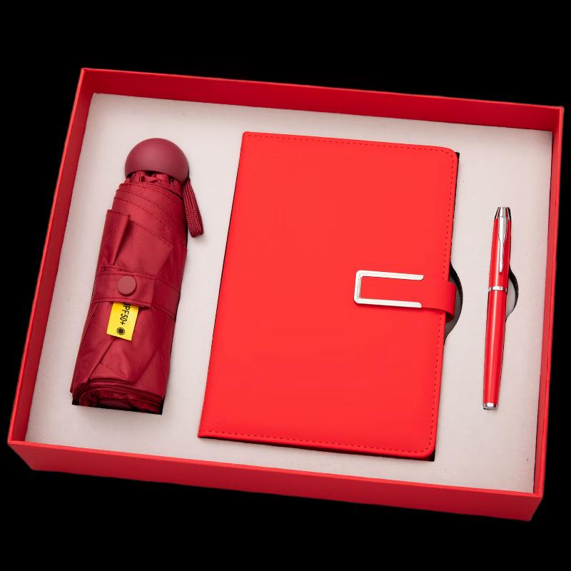 Healing Series Gift Set with Umbrella, Notebook & Pen Five-fold