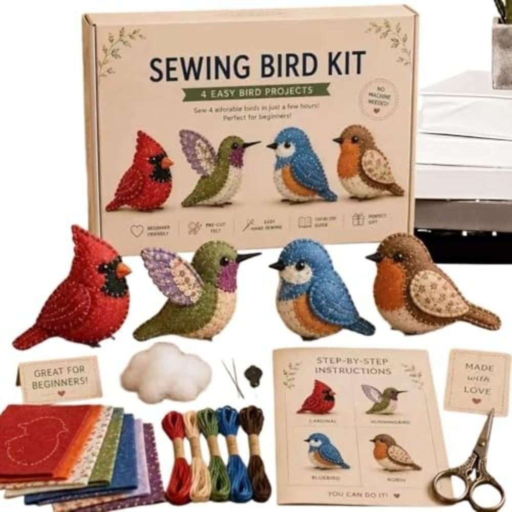 Cartoon Animals Handmade Sew Set Pre-cut Fabric Fabric Art Craft Set For Beginners