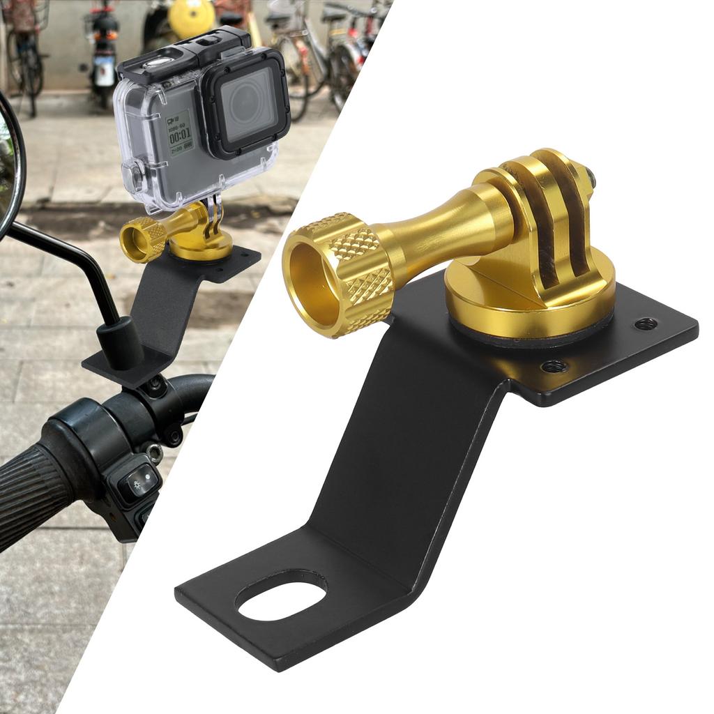 Motorcycle Action Camera Mount Aluminum Body And Secure Attachment Mechanism For First Person View Recording