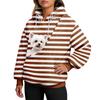 Women's Pullover Striped Print Top Long Sleeve Sports Flannel Top