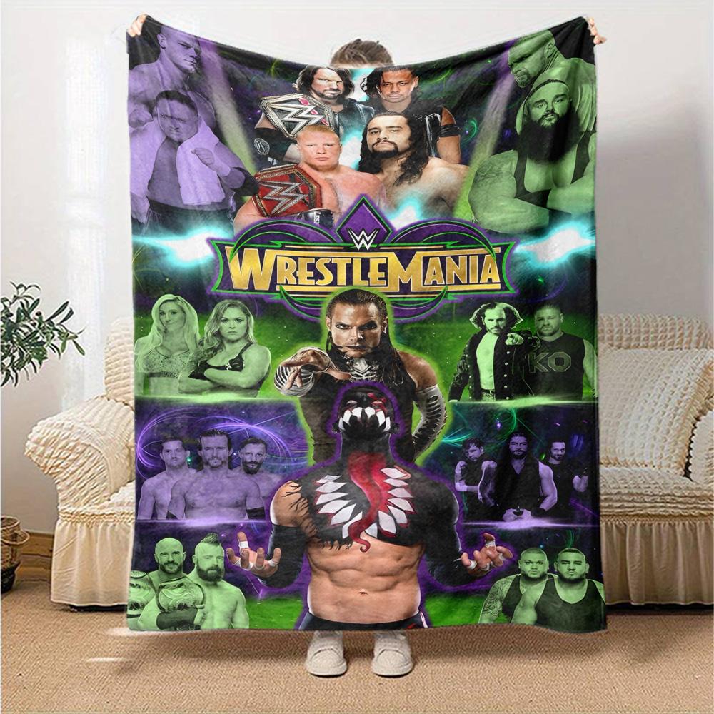 Wrestlemania Decke Bequem Groß für Bett Wohnzimmer Sofa für Alle Jahreszeiten Digitaldruck Perfektes Geschenk für Verwandte und Freunde