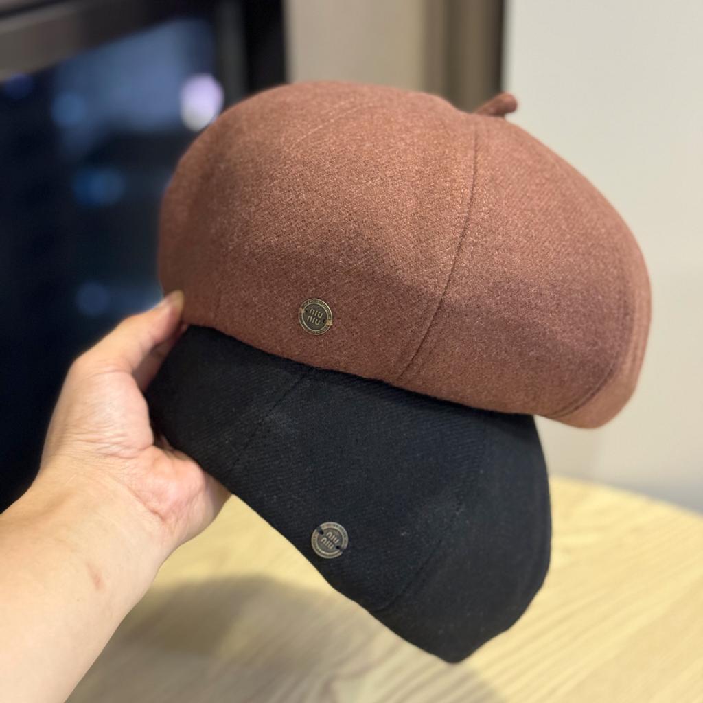 Herbst Vielseitige Retro Baskenmütze Verdickte Warme Wollene Malermütze Wollfilz Damen Baskenmütze Trendy