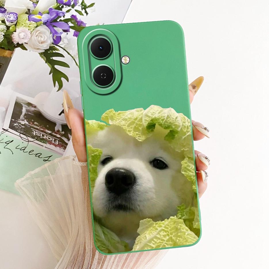 Für Tecno Spark Go 2 Hülle KM4 Niedlicher Hund Panda Cartoon Hülle Weiches TPU Mattes Handyhülle Für Tecno Pop 10 Pop10 Spark Go 2 Go2 Schale