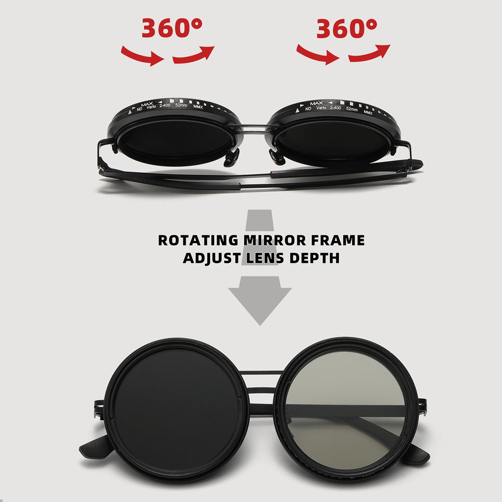 The New 9-speed Adjustable Sunglasses Are Designed By Hand. ND Glasses Are Highly Transparent and Ultraviolet Pola  rized Sunglasses.