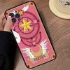Anime C-CardcaptorS S-Sakura Phone Case For Iphone 17 16 15 14 13 12 11 Pro Max Plus Black Shell Cover Case