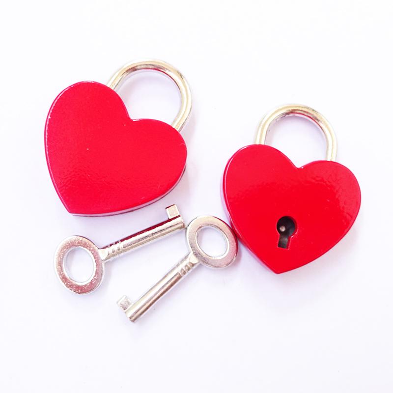 Hot Sale Small Cute Red Heart Shape Padlock Love Padlock (Red,25*32MM) красный