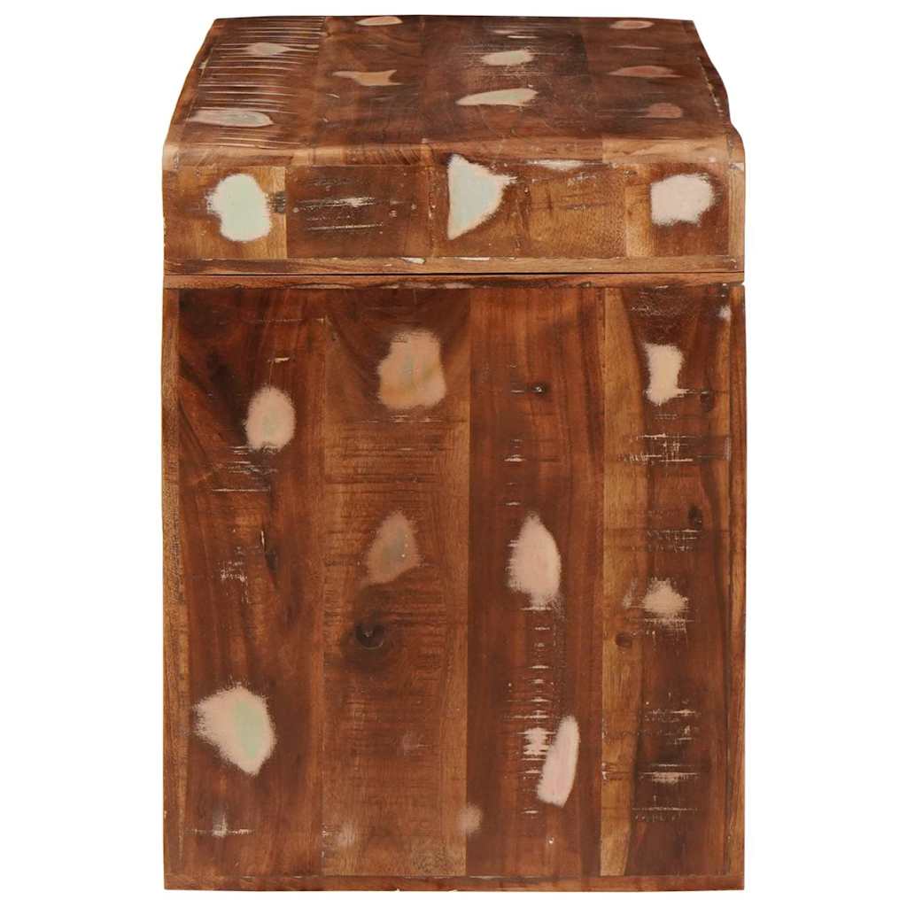 Side Table Brown 60 X 35 X 46 Cm Solid Upcycled Wood