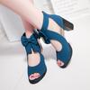 Fashion 2025 Summer New Fashion Cool Boots Hollow Bow Womens Sandals Rear Zipper Fish Mouth Womens Shoes Large Size Cool Boots 35-43