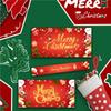 Santa Theme Christmas Cash Envelopes 6 Slot Money Holder for Holiday Money Budgeting for Kids Adults Christmas Party Supplies