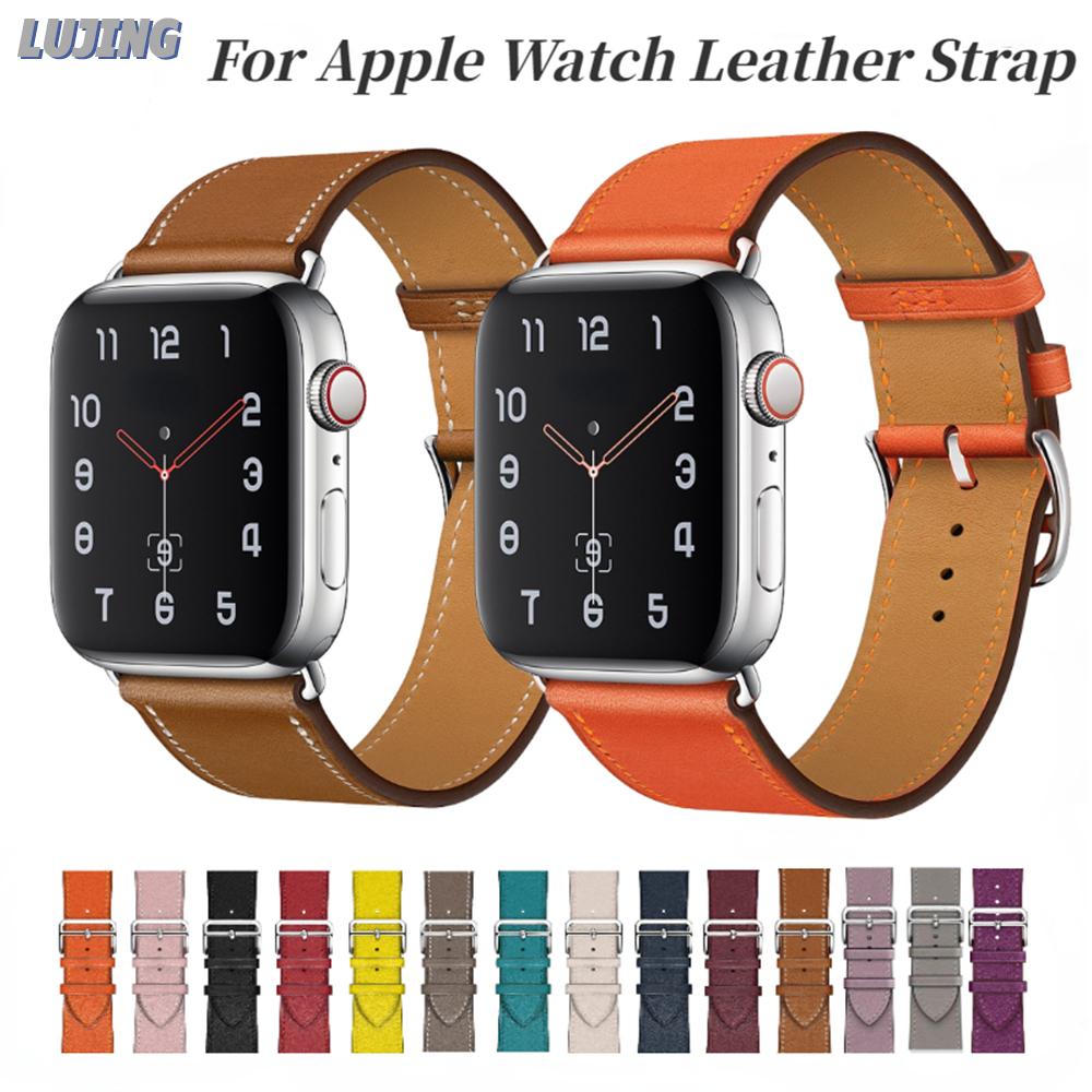 

Ремешки для часов LUJING кожаные для мужчин Для ремешка Apple Watch 49 мм 45 мм 41 мм 44 мм 42 мм 40 мм браслет браслет для iWatch Series Ultra 8 7 6 5 4 SE Ремень