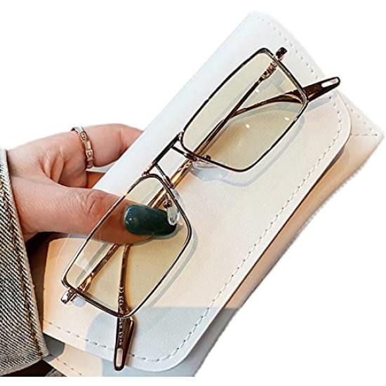 Lady Lamb Vintage Square Metal Frame Stylish Steampunk [meSmart] (Fujisan Megane) Sunglasses, (Light Green)