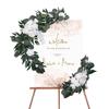 Artificial Wedding Arch Flowers Decorative Handmade Artificial Flower Swag for Backdrop Decoration White