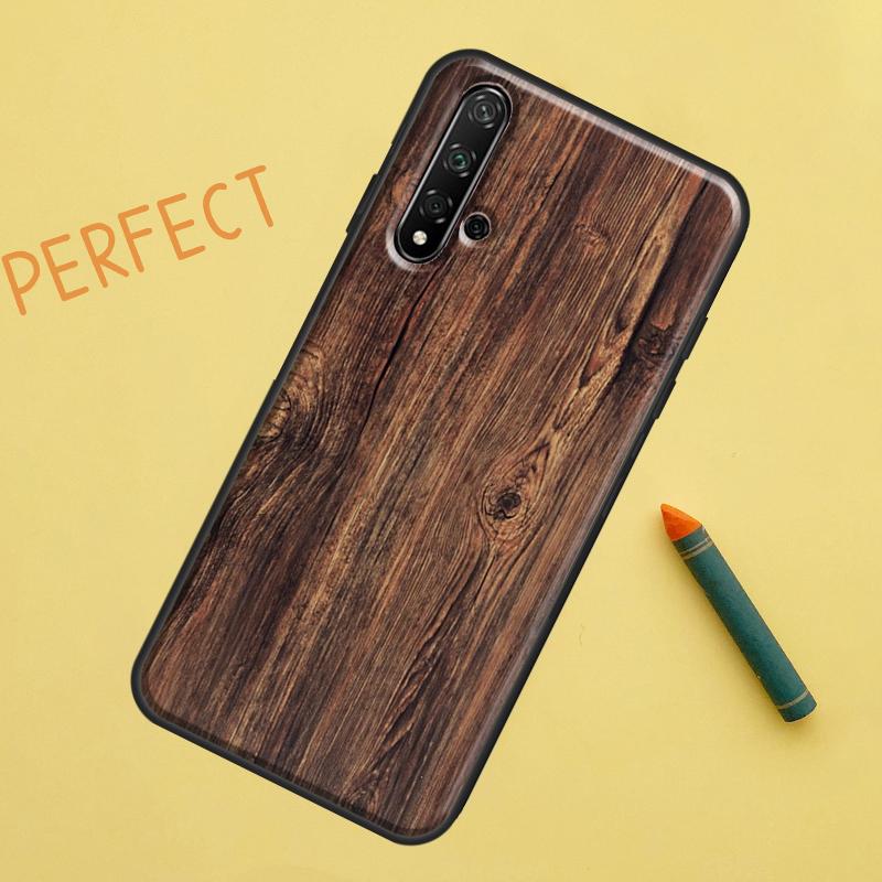 Oak Wood Texture Pattern For Huawei Nova 5T 9 10 SE 7i 8i 11i 12i Y60 Y61 Y70 Y72 Y73 Y90 Y91 P20 P30 P40 Lite Case