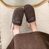 Women's Autumn Winter Warm Fleece Lined Flat Shoes Round Toe Slip-on Loafers Moccasin Cotton Shoes