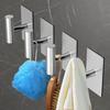 1/5Pcs Towel Hangers Storage Hooks Strong Load-bearing Simple Installation Self-Adhesive Wall Mount Hanging Hooks