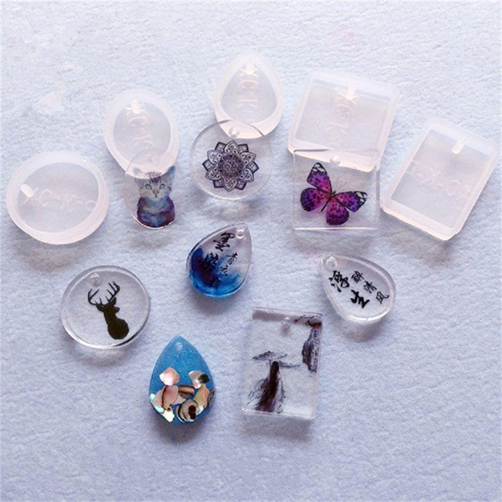 5 Stück Küchenharz-Guss Handgefertigt Wassertropfenform Kristallarmband Anhänger Form Silikonform