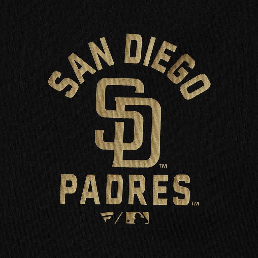 [Fanatics] Long-sleeved T-shirt MLB_STANDARD GOLD PRINTLOGO TEE BLACK (BLK_SD)