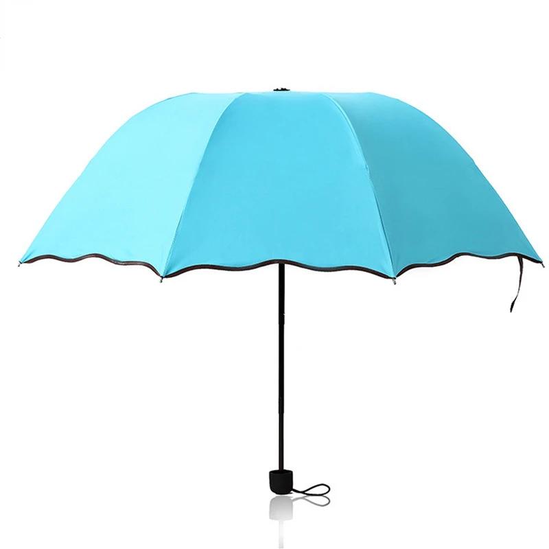 

1 шт. Портативный зонт от солнца с цветами, зонт от солнца для леди с защитой от УФ-лучей, однотонный зонт от солнца, ветрозащитные дорожные зонты Aluminum&8K