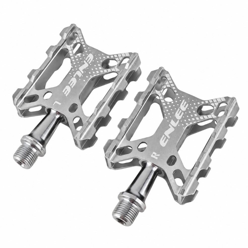 1 Pair Aluminium Alloy Mountain Bike Pedals 9/16" Spindles Bicycle Platform Pedals Folding Bikes