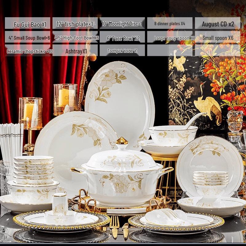 Luxury Phoenix Bone China Dinnerware Set