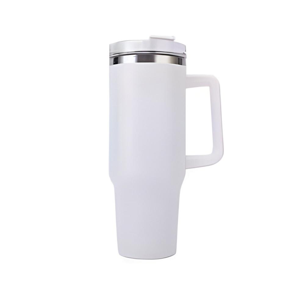 Wasserflasche mit Griff und Strohhalm 40 oz Wasserflasche Hält Wasser länger kalt Edelstahlflasche Isolierbecher