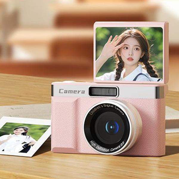 9600W Flip Screen CCD Digital Camera Student Selfie Portable Entry-Level Compact Camera