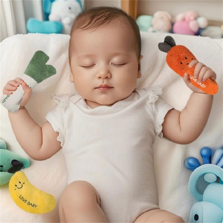Baby Comfort Cartoon Rattle Toy For Startle Reflexing Mitigation Easy Hand Grip Soothing Teether Rattle for Newborns