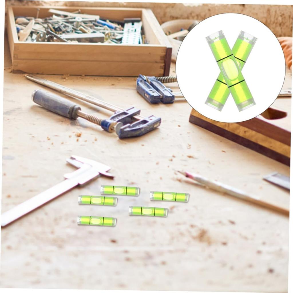 50 Small Bubble Leveler Tools Cylindrical Precision Spirit Levels 8x23mm Compact for Easy Carrying