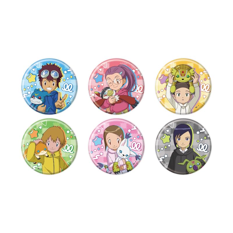 

Digimon Adventure 02 10 Plush Ver. [Original Illustration] Can Badge 6-Piece Box