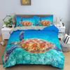 3D Sea Turtle Beddings Set Psychedelic Animal Duvet Cover Comforter Covers Single Twin Full Queen King Polyester Quilt Cover