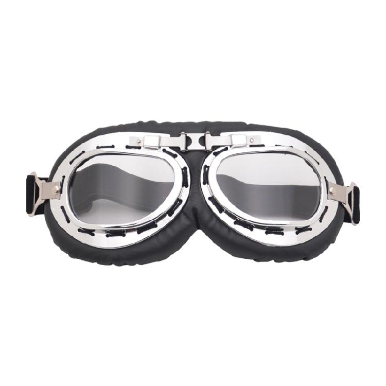 Aviator Pilot Retro Vintage Motorcycle Glasses Cafe Racer Flying Eyewear Goggles чистый