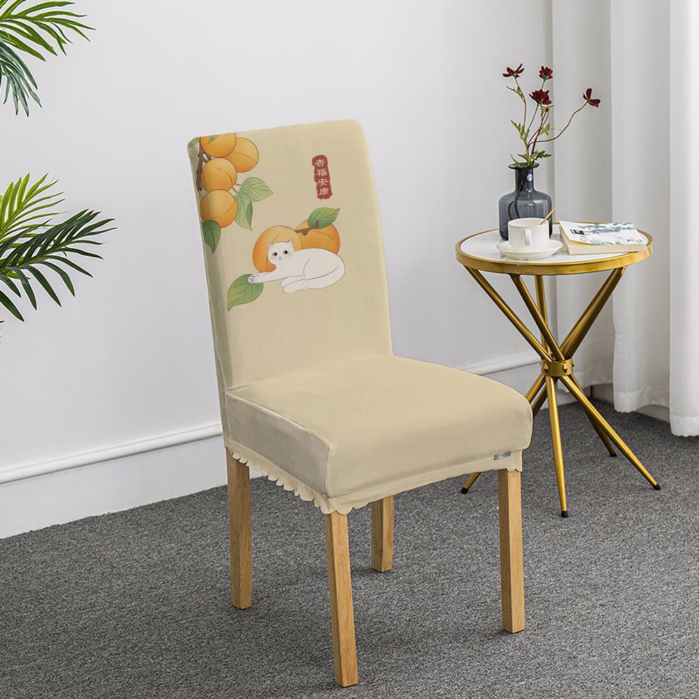 Cartoon Ausflug Welpen Stuhlset Esstischdecke Haushalts Sitzbezug Stuhlkissen Elastisch Niedlich All-inclusive Neues Modell