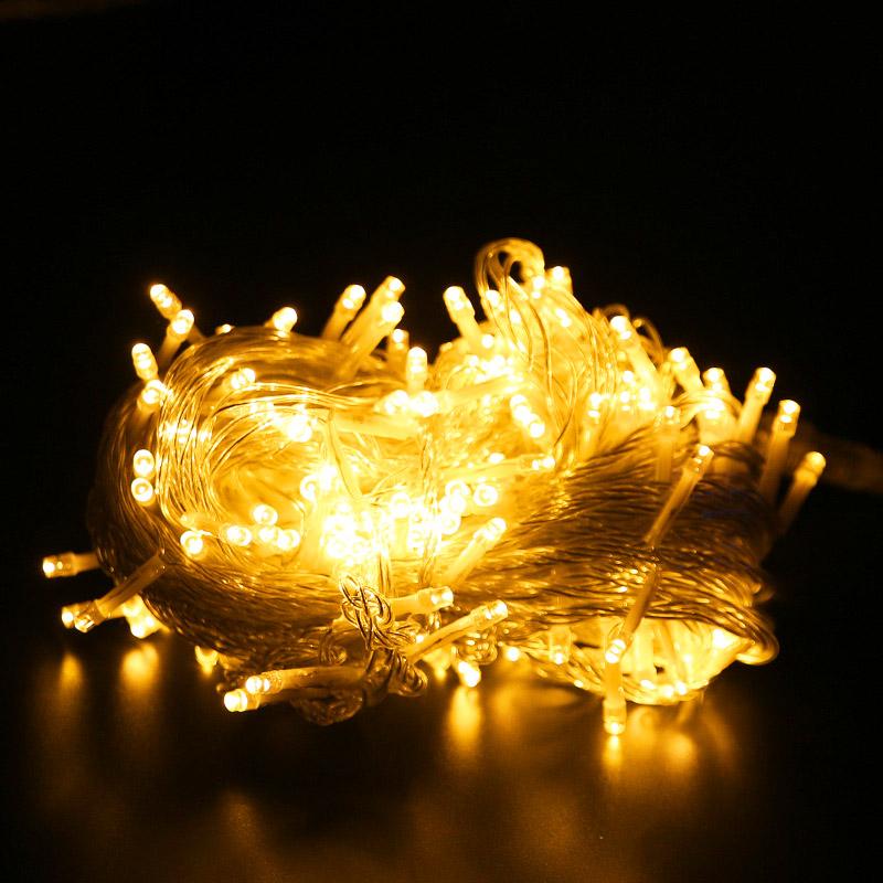 

220V Вилка ЄС 10М 20М Зовнішня Різдвяна Світлодіодна Гірлянда Декорація Фея Лампа Для Дому Весільної Вечірки Святкові Вогні 10M 100LED-EU Plug