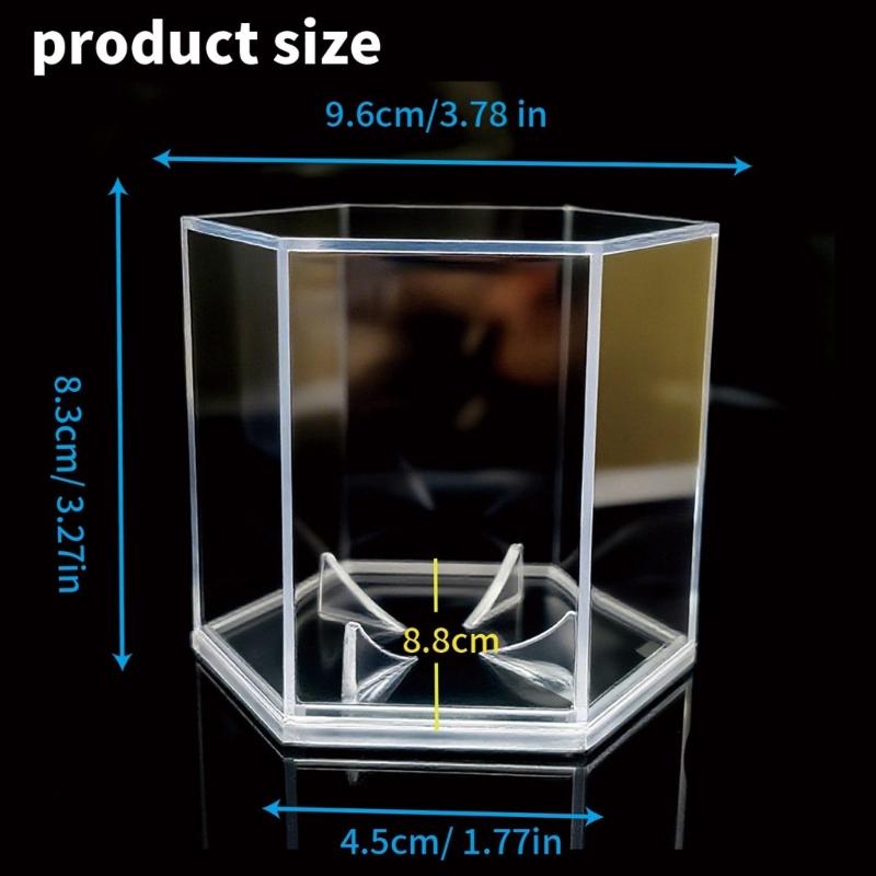 Acrylic Baseball Display Case Clear Baseball Holder Display Box Hexagonal Display Holder Dustproof Baseball Case