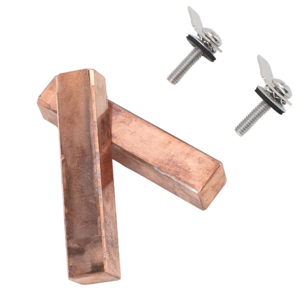 2 Sets Swimming Pool Copper Electrodes Effective Ionization Low Power Consumption for Power Ionizer Chamber