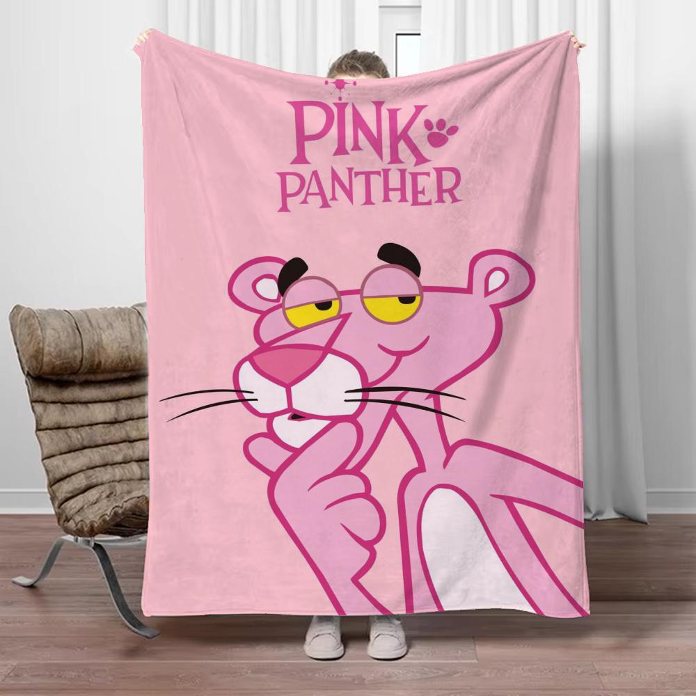 

Pink Panther Bed Blanket King Size Throw Blanket for Sofa Luxury Blankets for Adults Microfiber Bedding Fluffy Soft Blankets 125x150cm