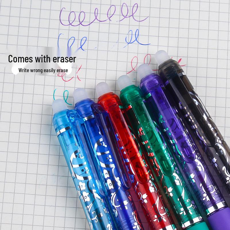 Erasable Gel Pen - Red/Purple, 0.5mm, Heat-Sensitive Ink for Students