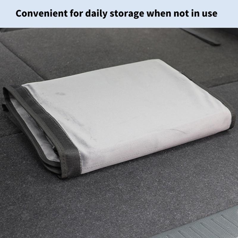 Matelas de banquette arrière de SUV Portable Pliable Tapis de couchage avec Pochette de rangement pratique et Maille de protection pour Pêche Camping